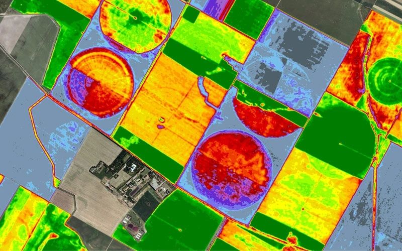 Mapa temático de produtividade gerado por geoprocessamento